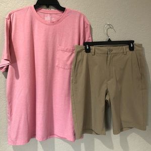 Men’s XL Pink Vineyard Vines T-shirt & shorts 32